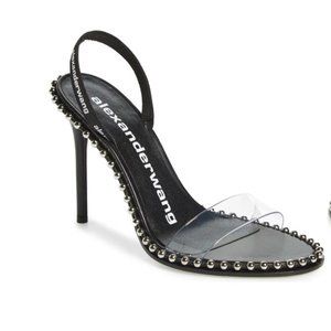 Alexander Wang Nova Stud Clear Sandal
